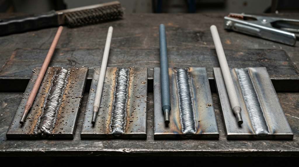 A storage container with welding rods kept dry to prevent moisture absorption