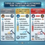 Different types of tungsten electrodes for TIG welding