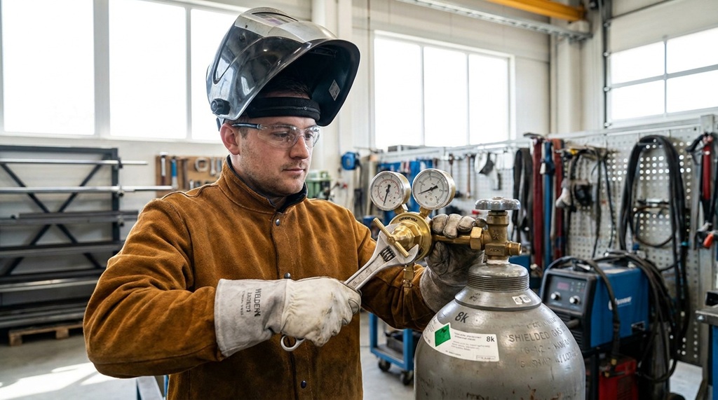 How to Hook Up a Gas Regulator on a Welding Tank Safely